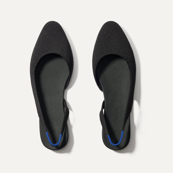 Rothy's The Almond Slingback - Black Size 8 - Picture 1 of 3